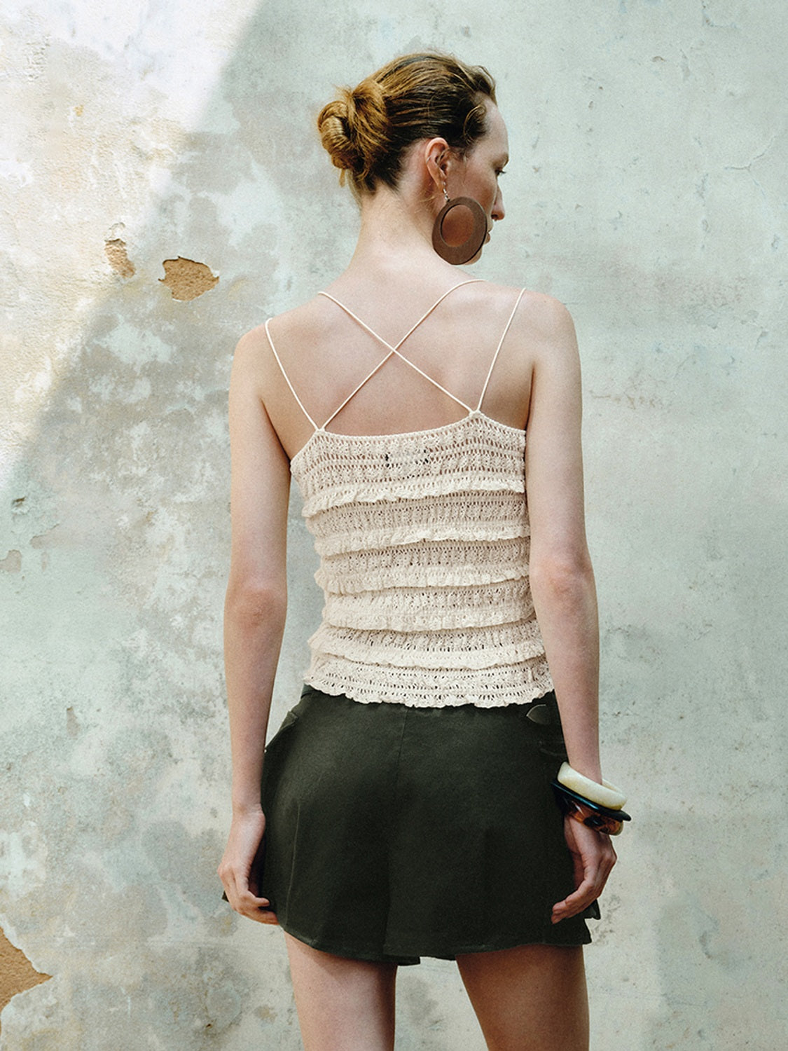 Lace Knitted Cami Tops