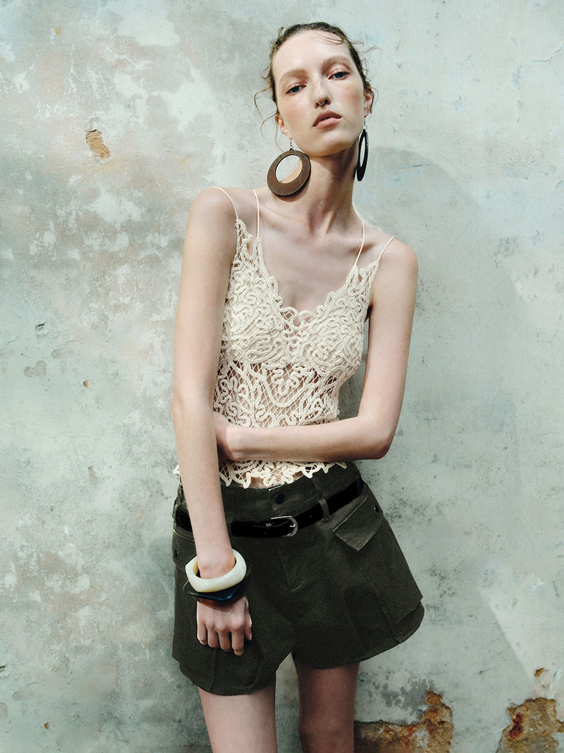 Lace Knitted Cami Tops