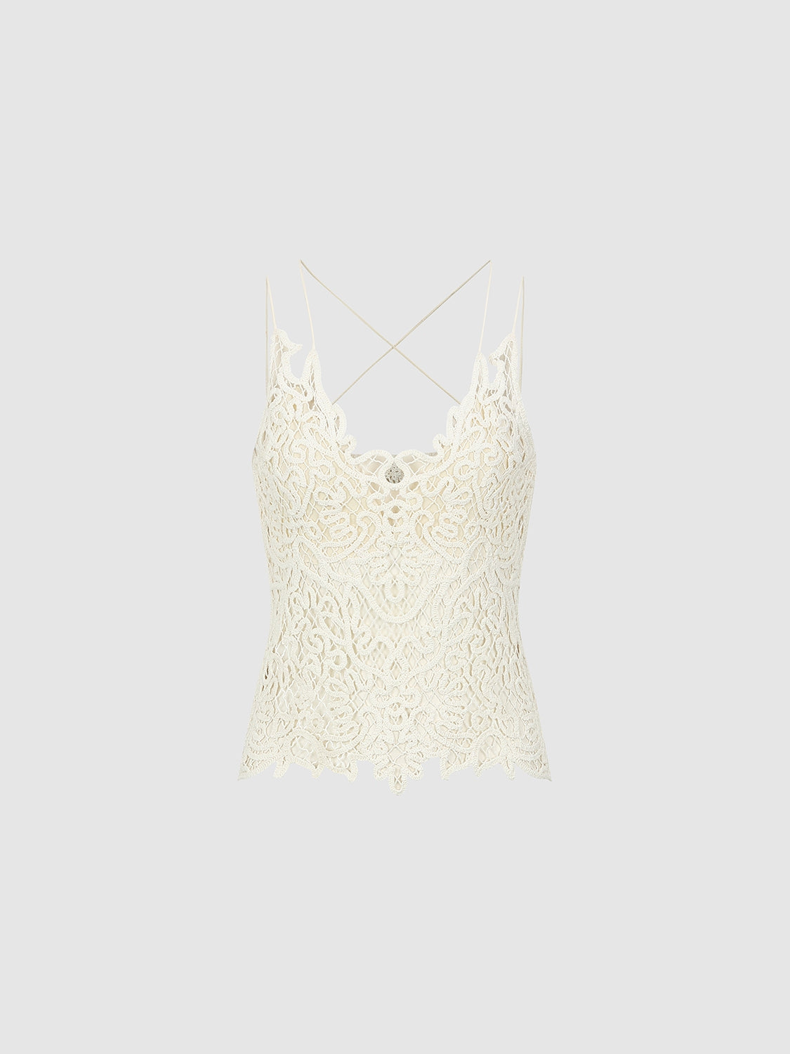 Lace Knitted Cami Tops