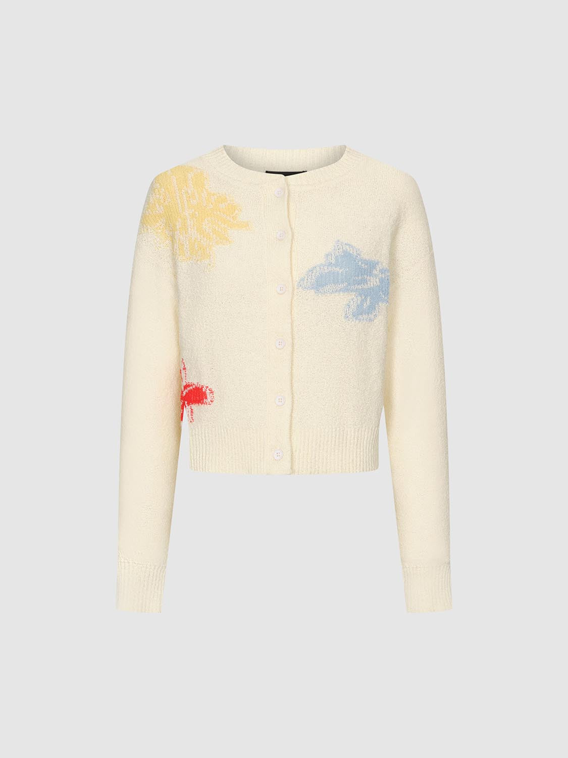Print Button Up Knitted Cardigans