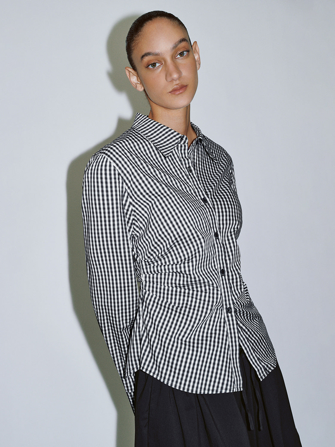 Tapered Waist Striped Shirts