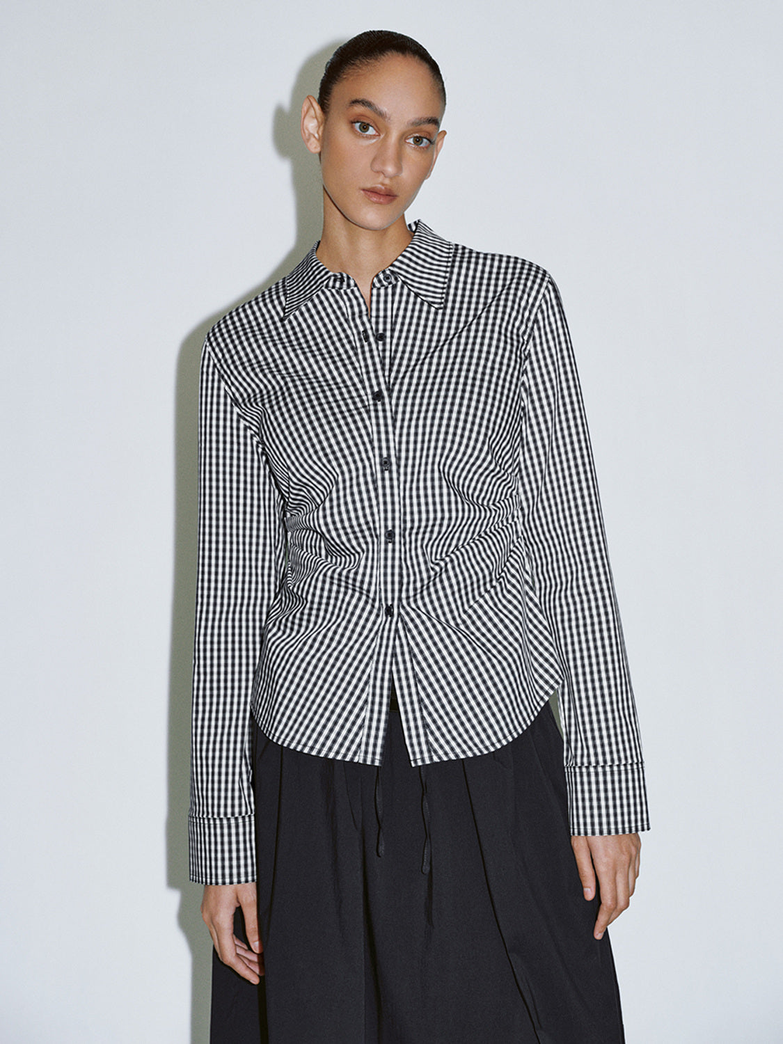Tapered Waist Striped Shirts