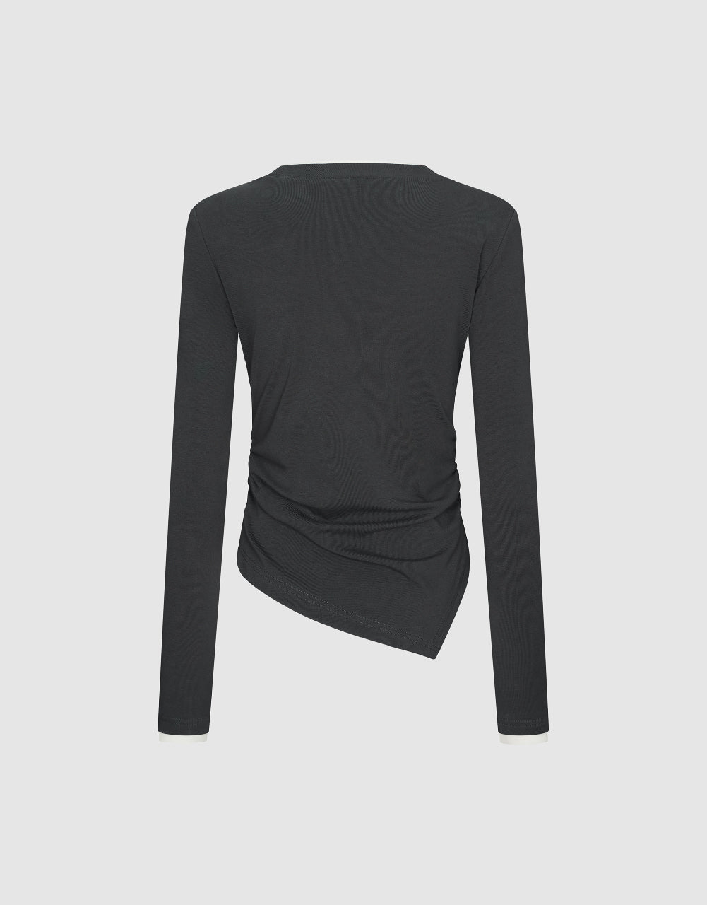 Asymmetric Crew Neck Straight T-Shirt