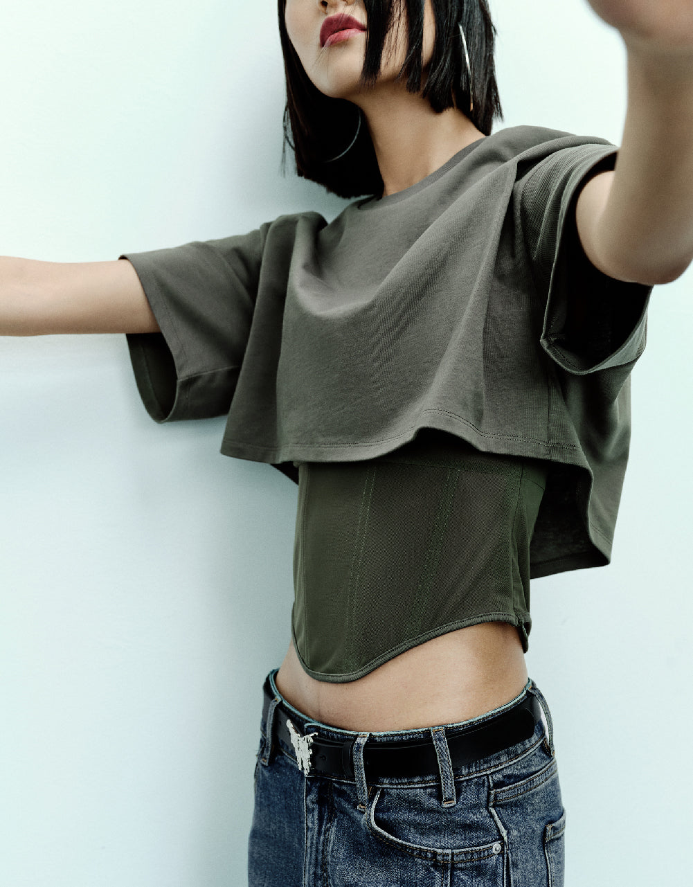 Drop Shoulder Sleeve Tee