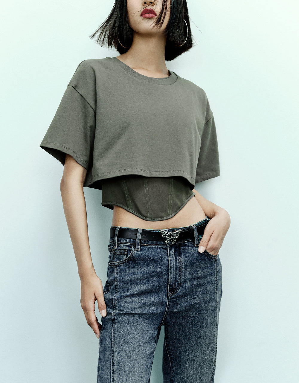 Drop Shoulder Sleeve Tee