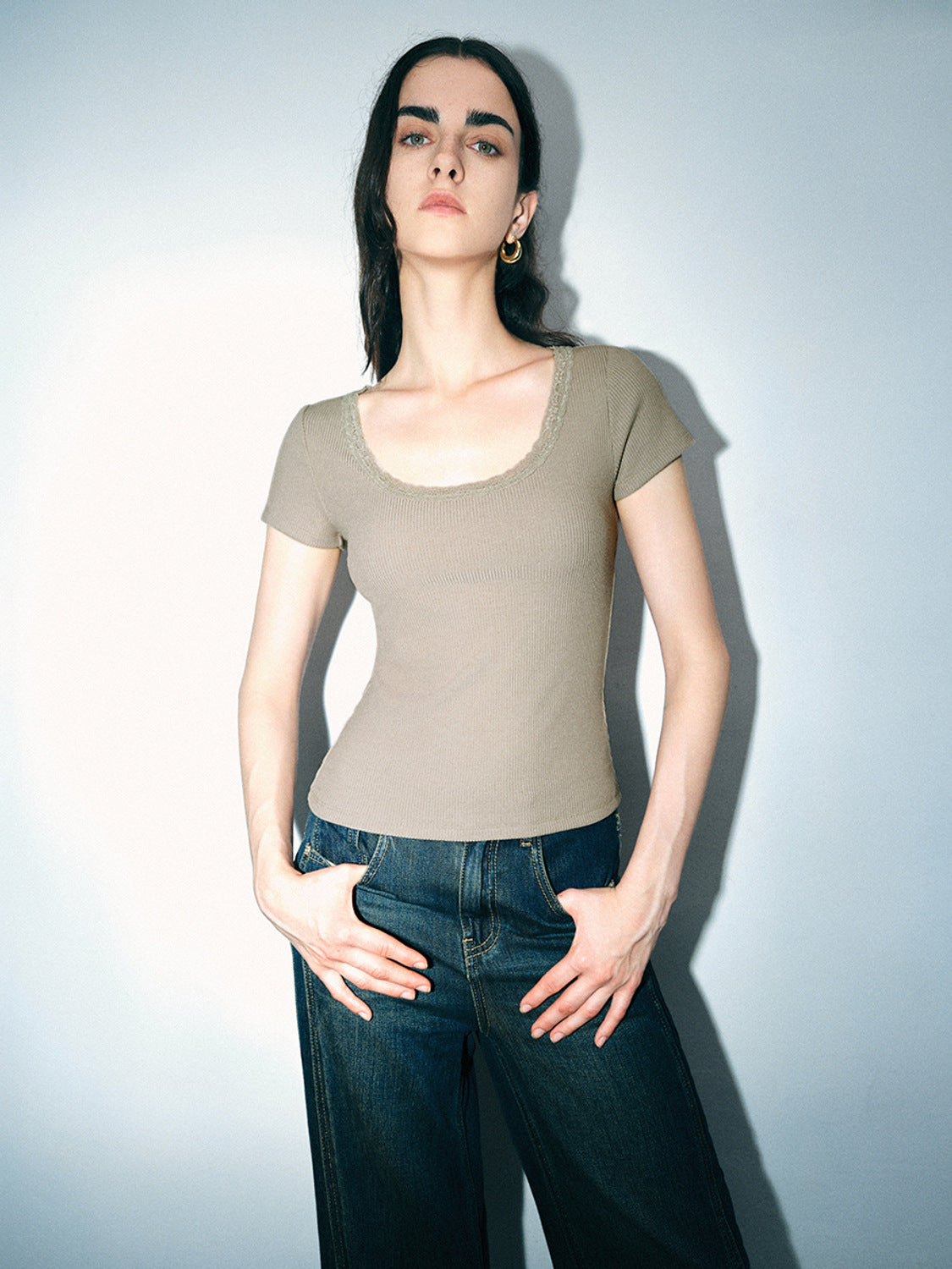 U Neck Skinny T-Shirt