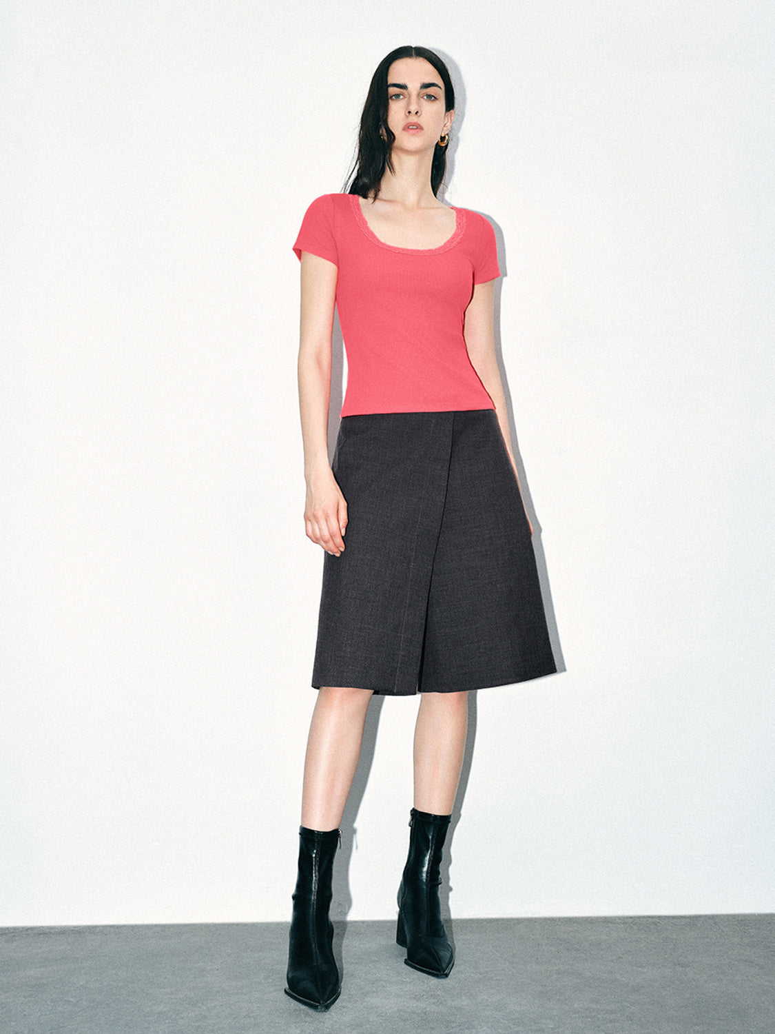 U Neck Skinny T-Shirt