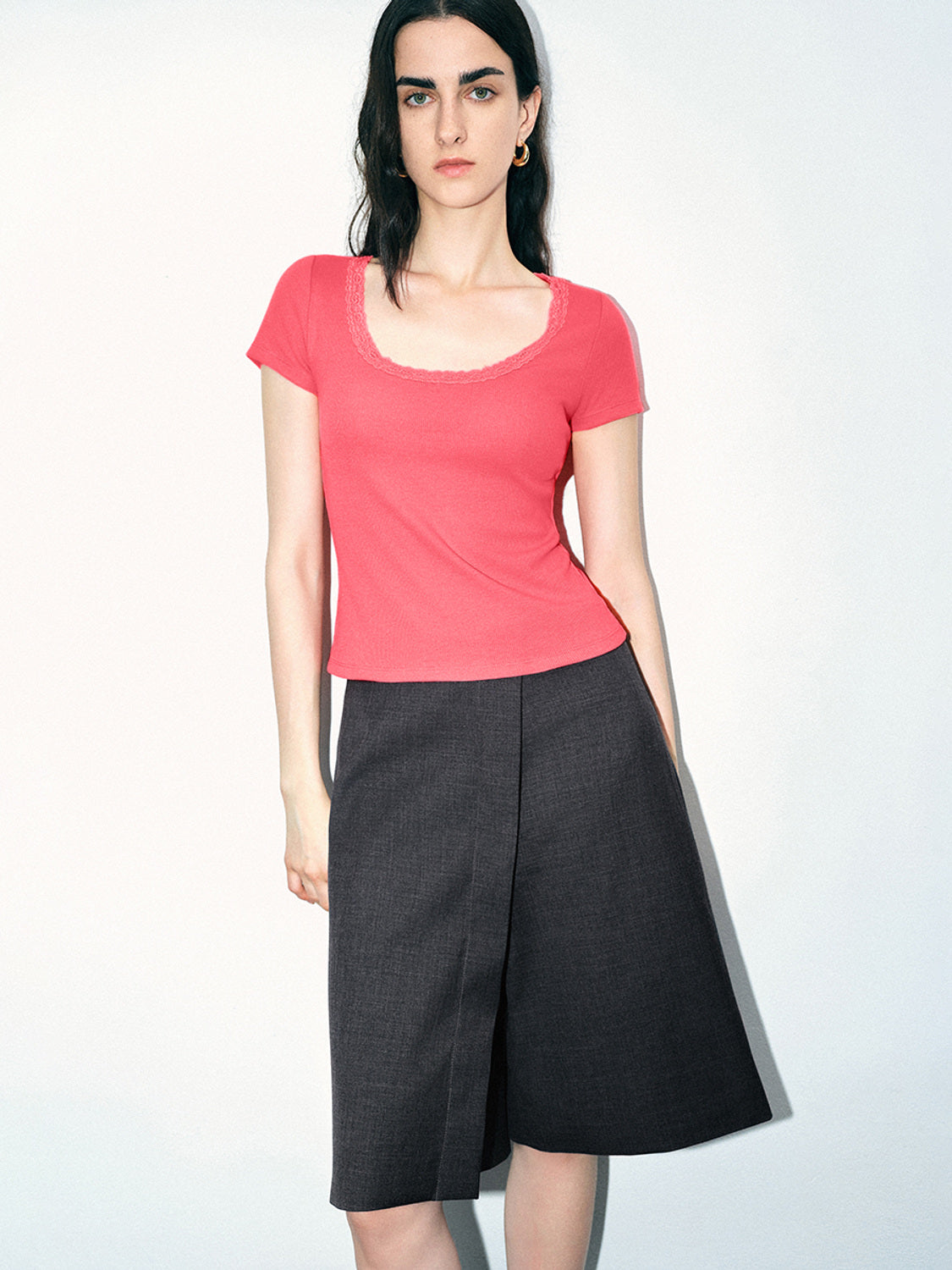U Neck Skinny T-Shirt
