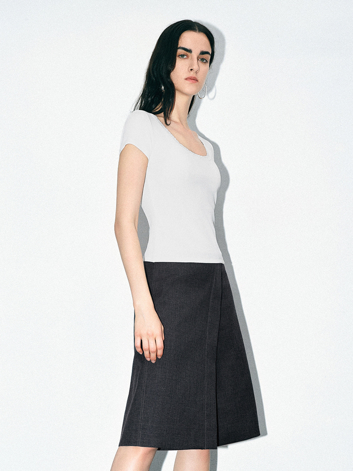 U Neck Skinny T-Shirt