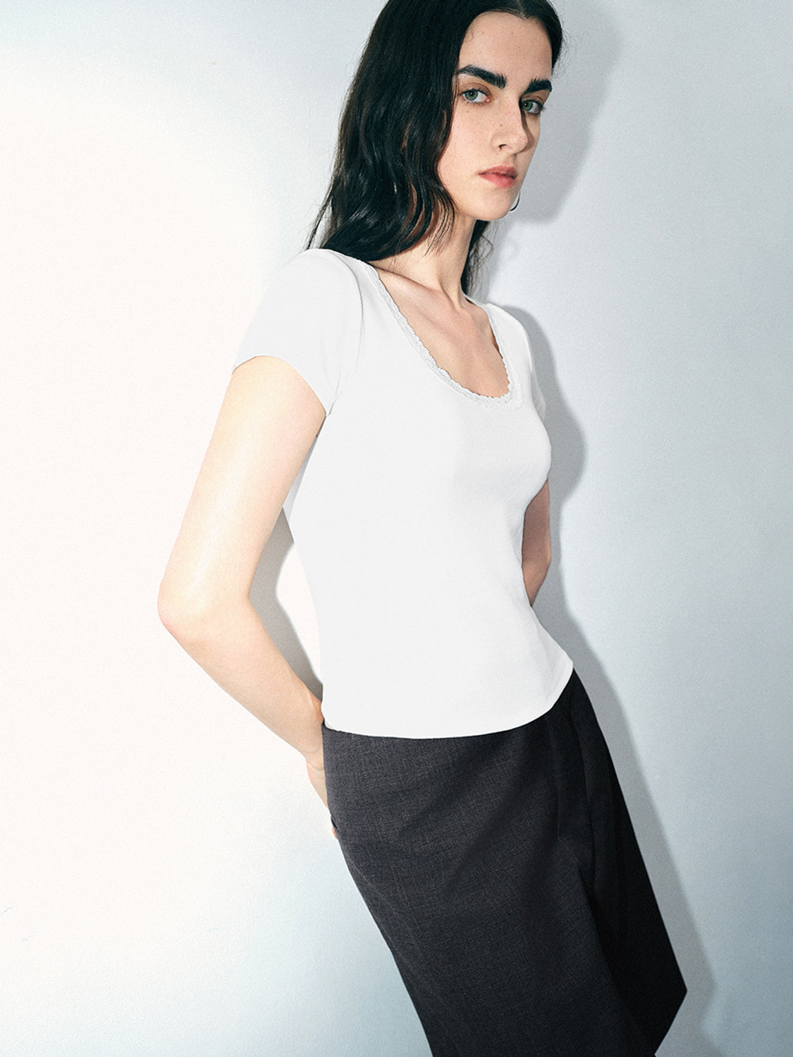 U Neck Skinny T-Shirt