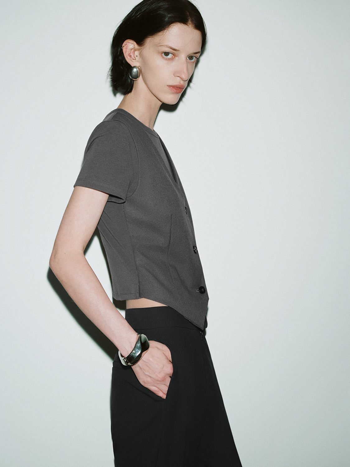 2 In 1 Skinny T-Shirt
