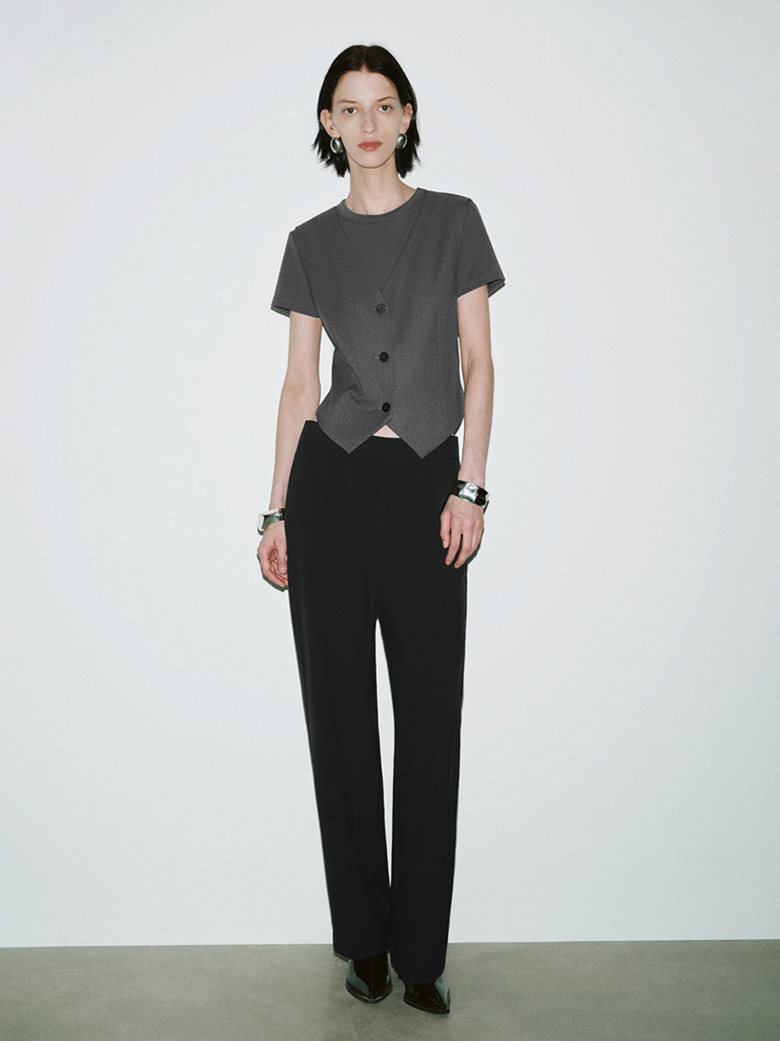 2 In 1 Skinny T-Shirt