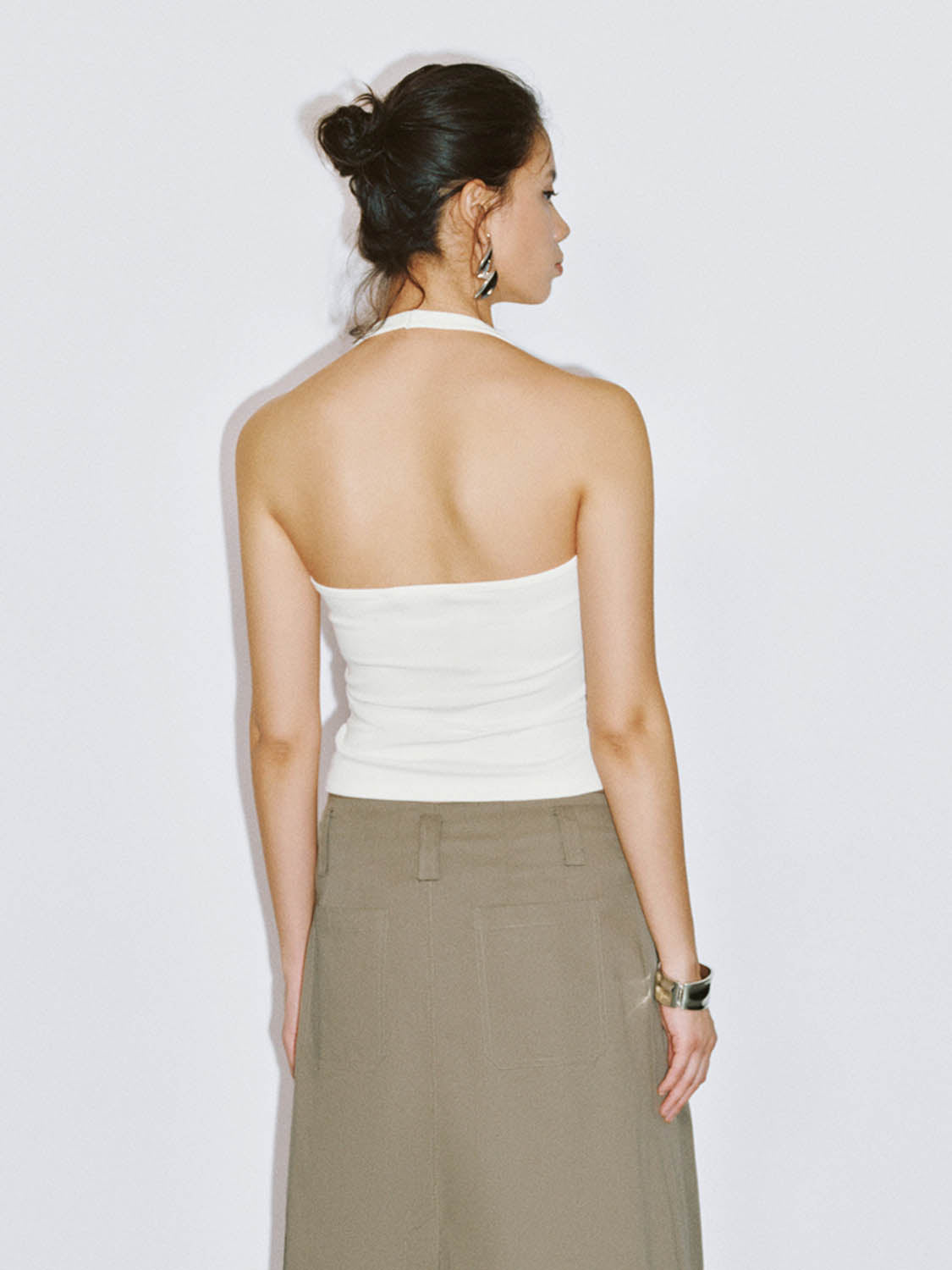 Halter Neck Skinny Tank Tops
