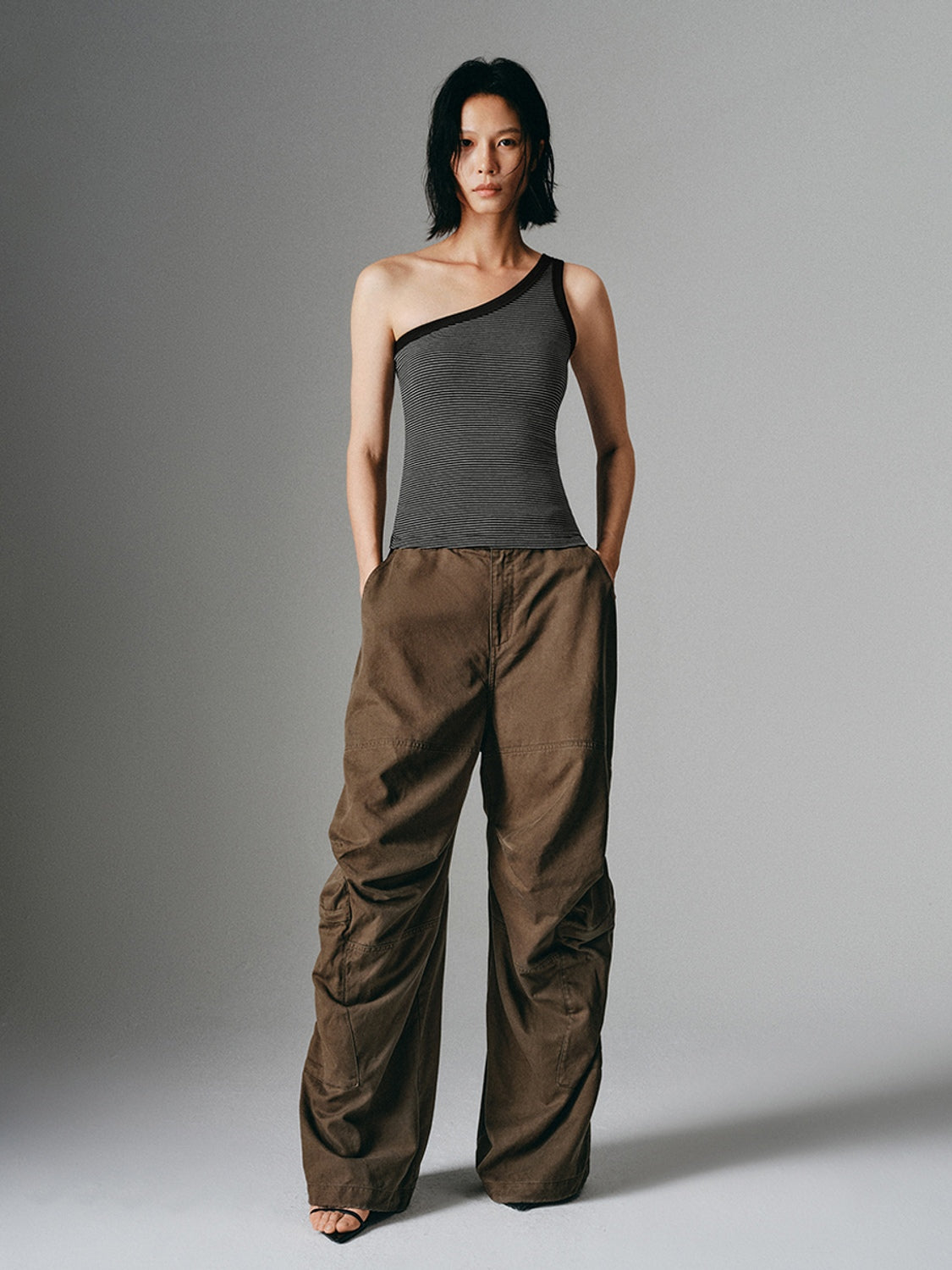 One Shoulder Tank Tops