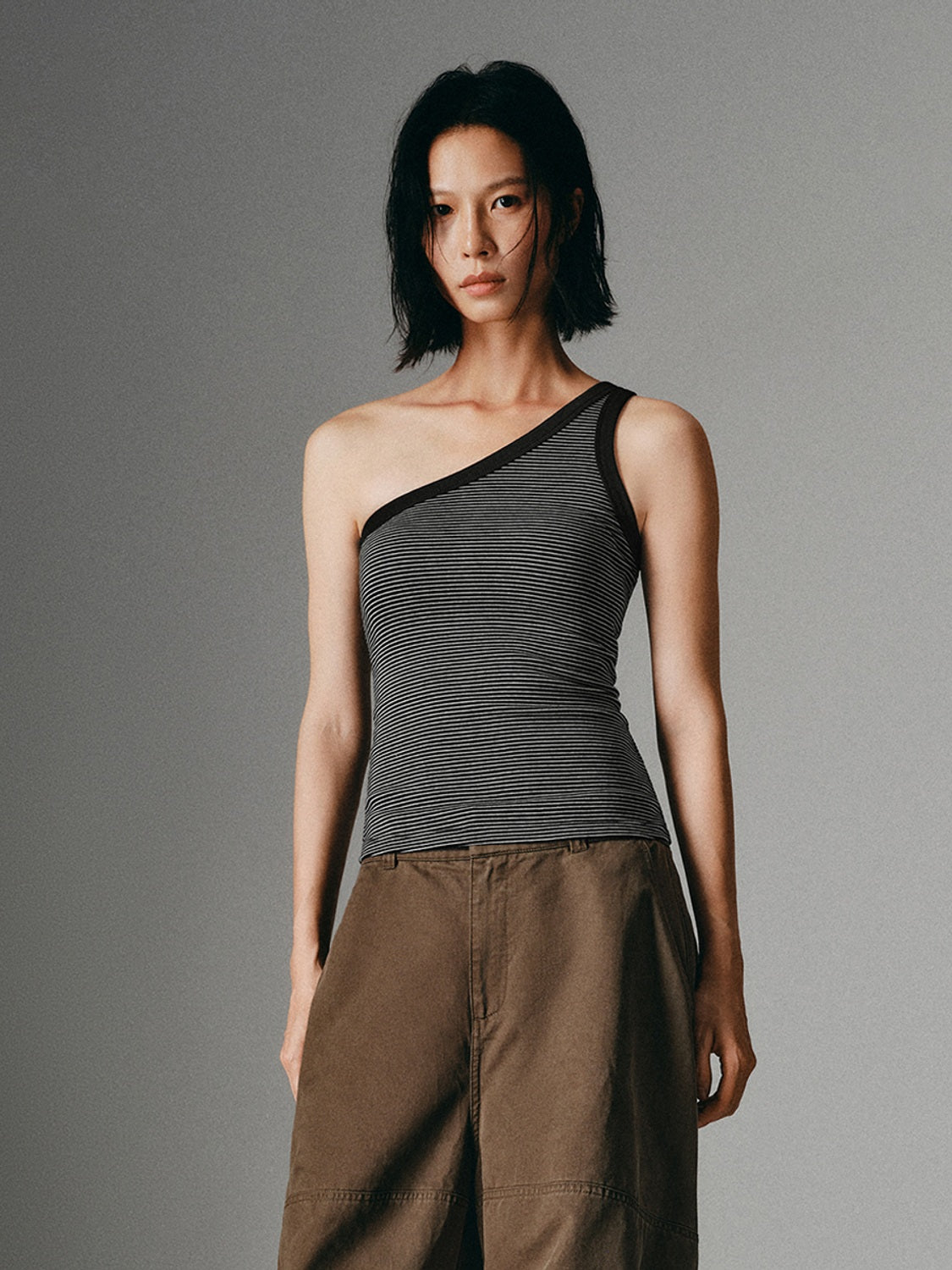 One Shoulder Tank Tops