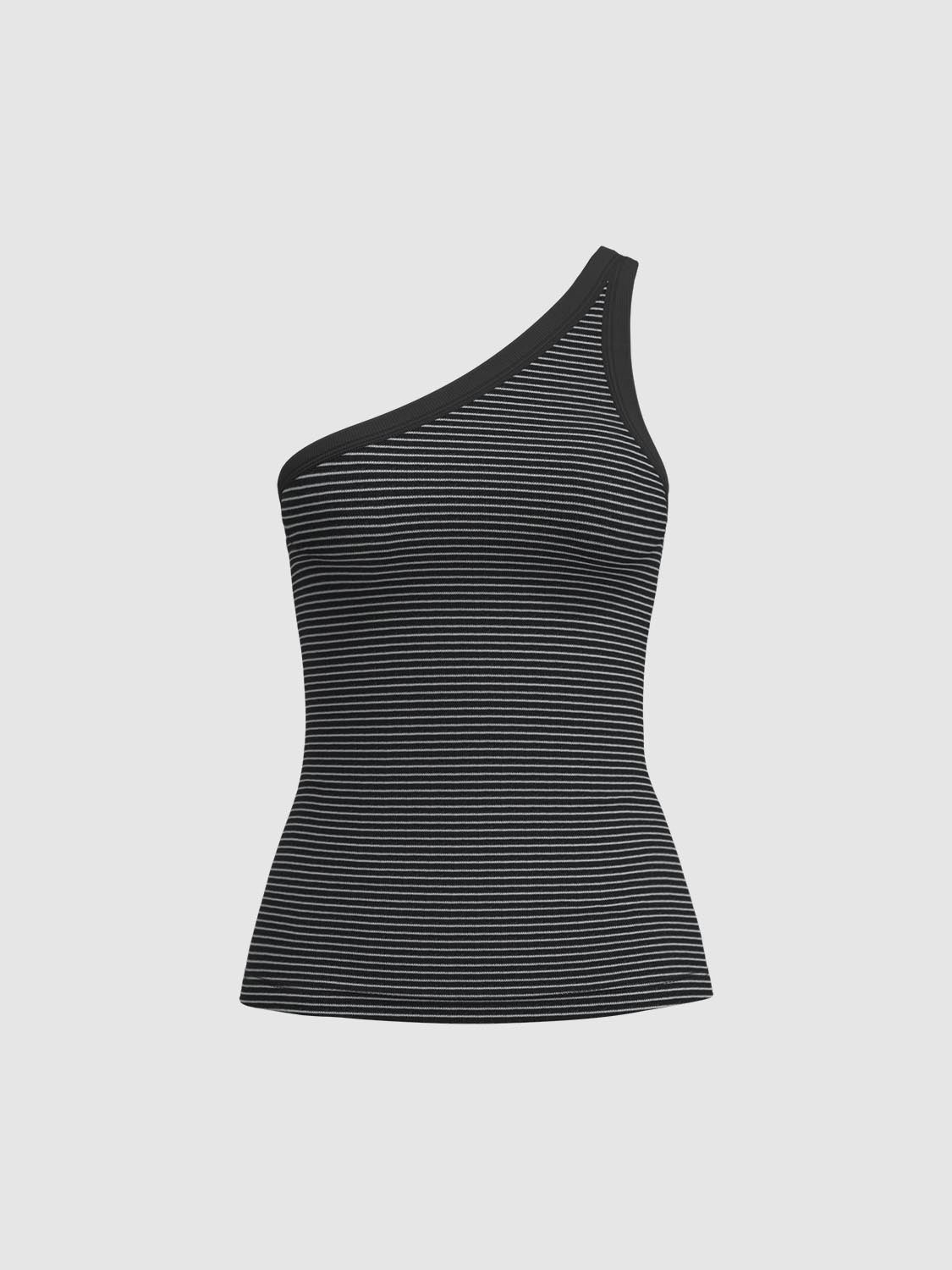 One Shoulder Tank Tops