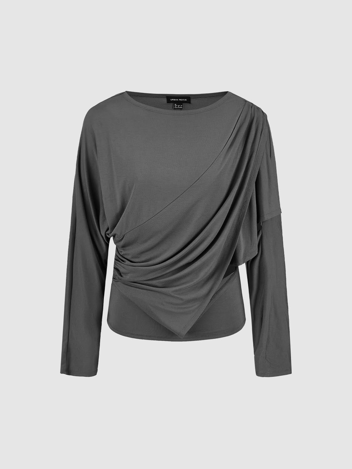 Ruched Long Sleeve T-Shirts