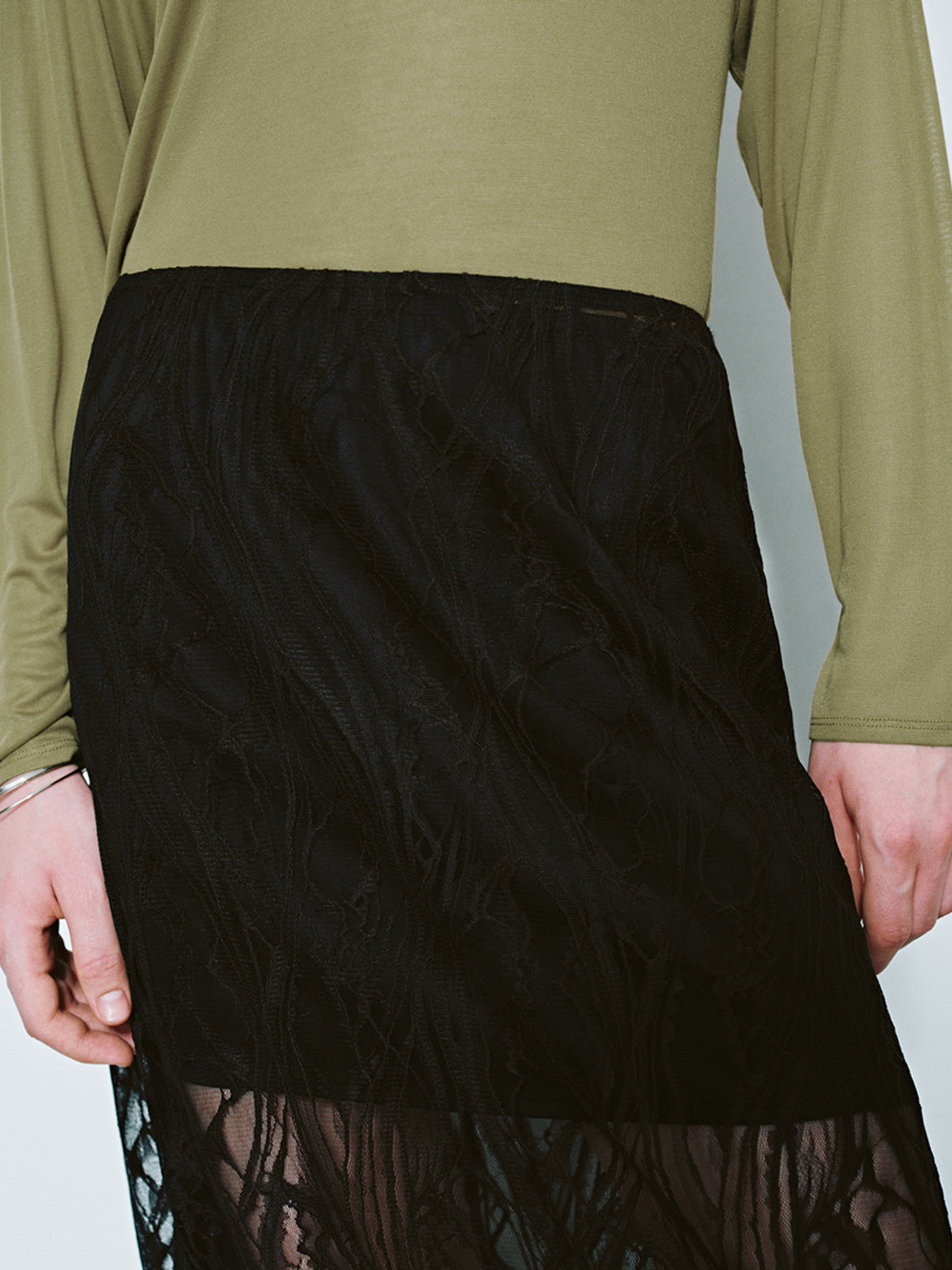 Lace Overlay A-Line Skirts