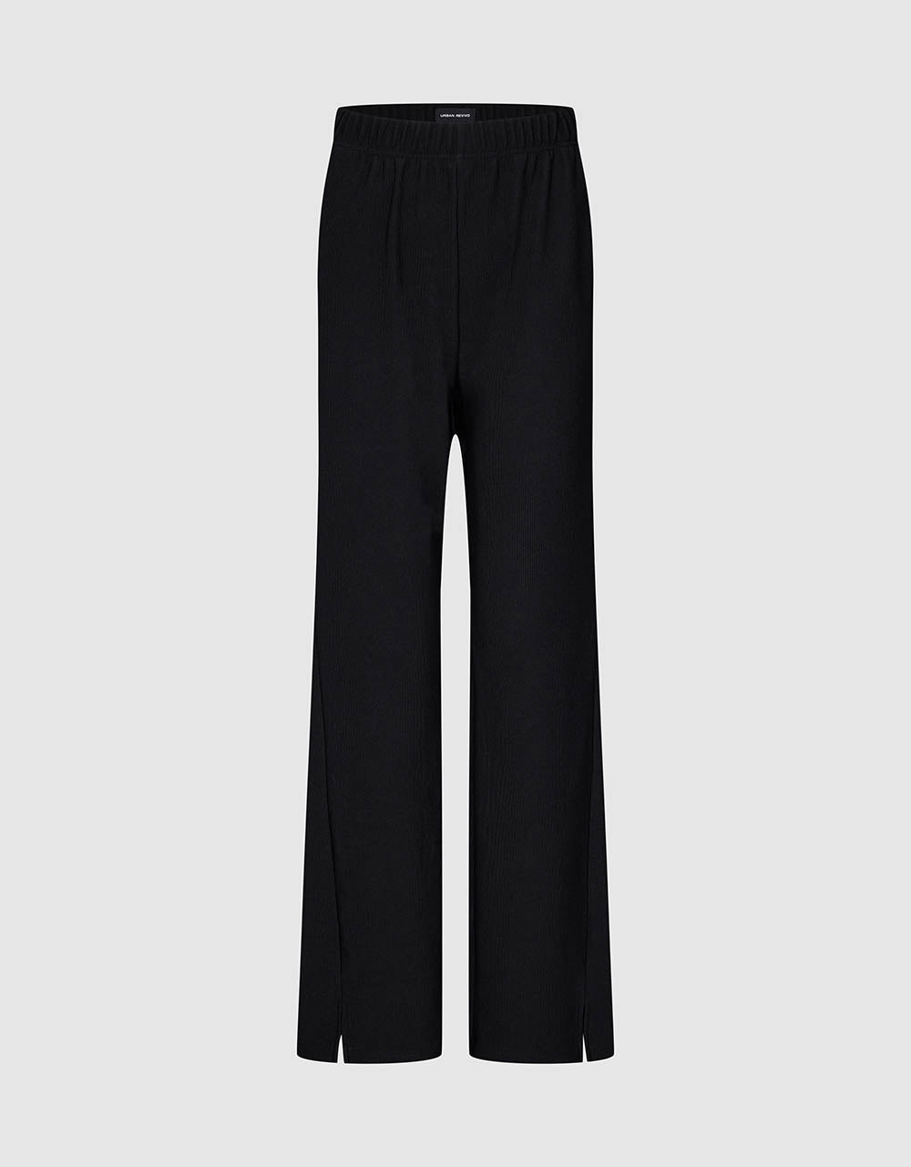 Elastic Waist Knitted Wide-Leg Pants