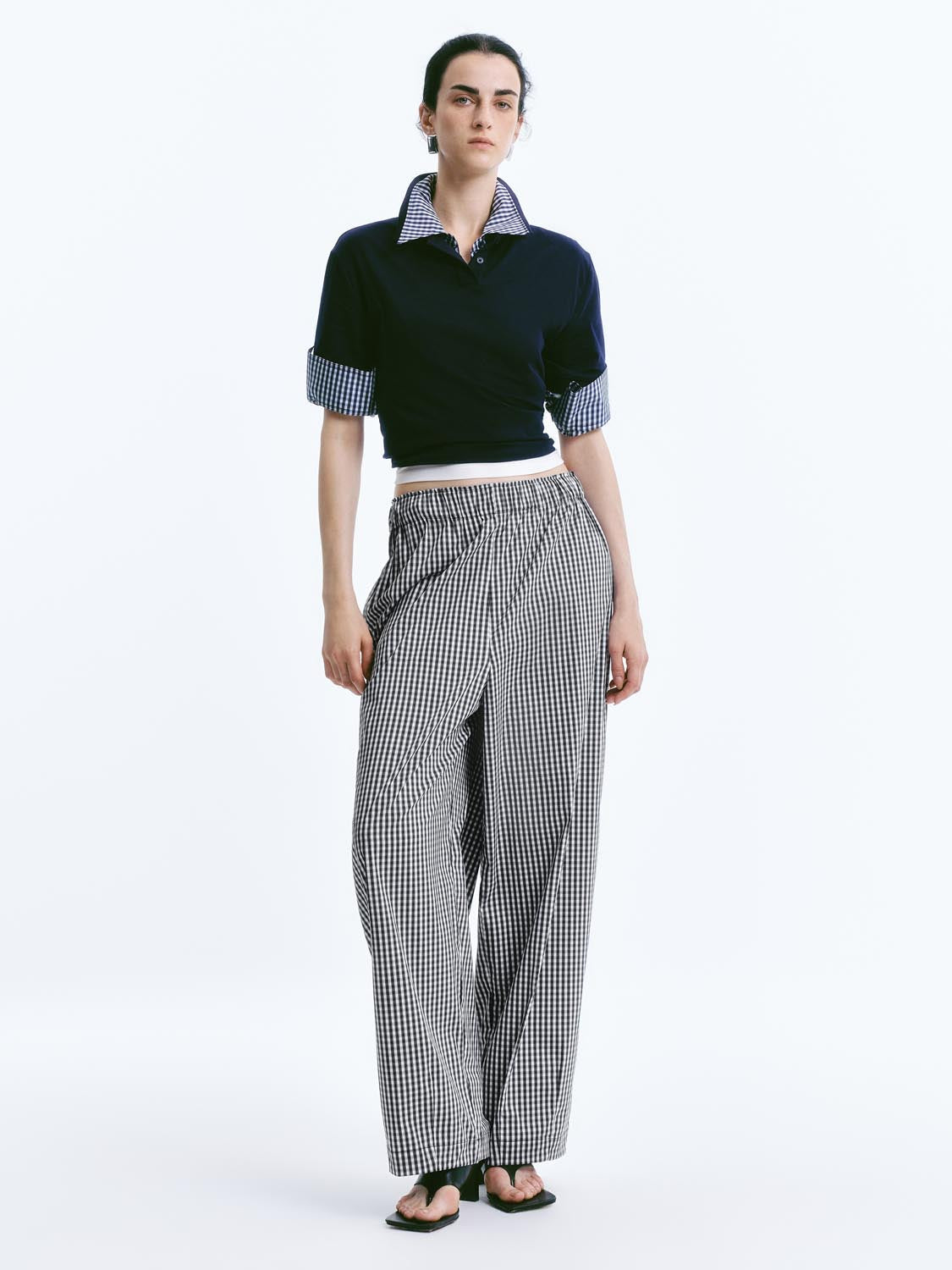 Striped Carrot Fit Pants