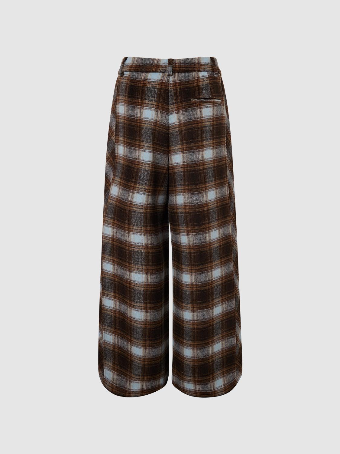 Plaid Wide-Leg Pants