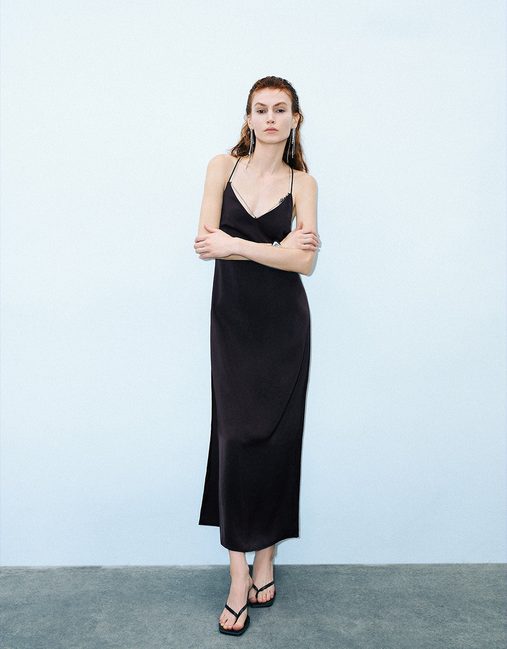 V Neck A-Line Cami Dress