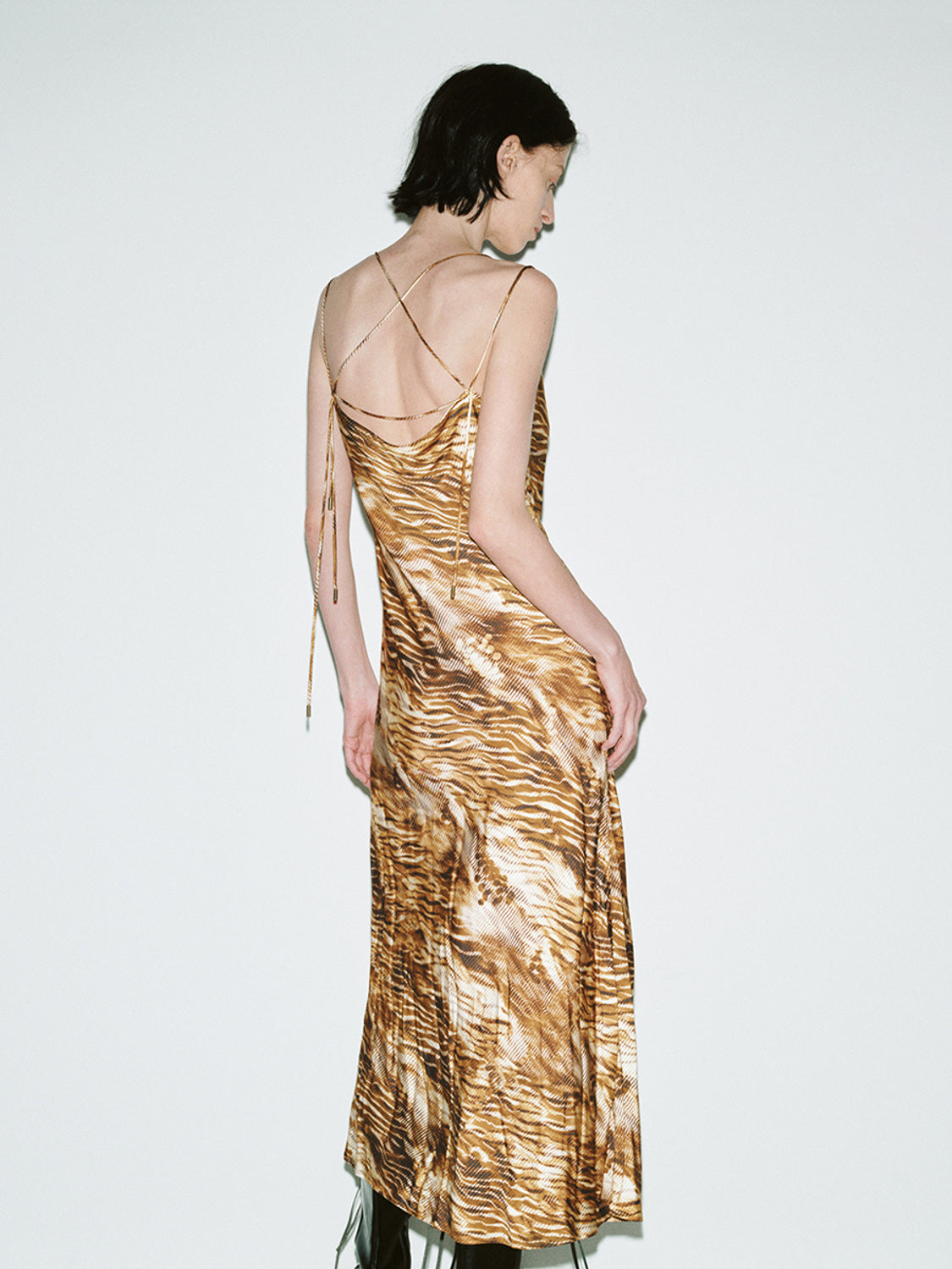 Leopard Printed A-Line Cami Dress