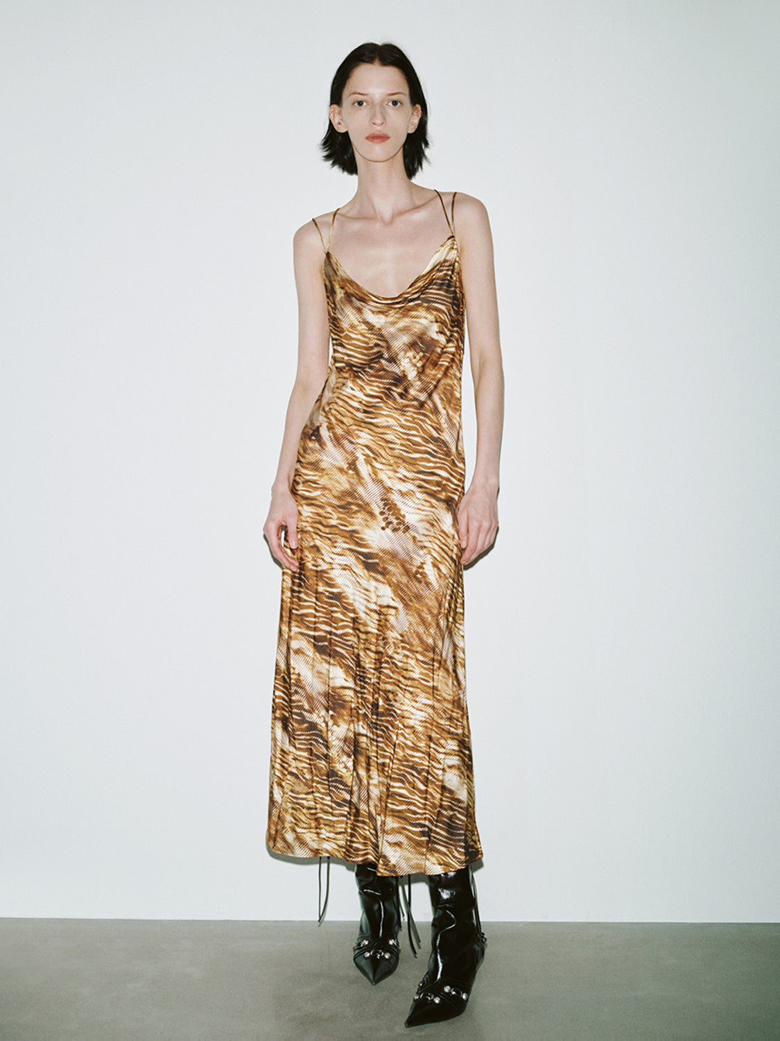 Leopard Printed A-Line Cami Dress