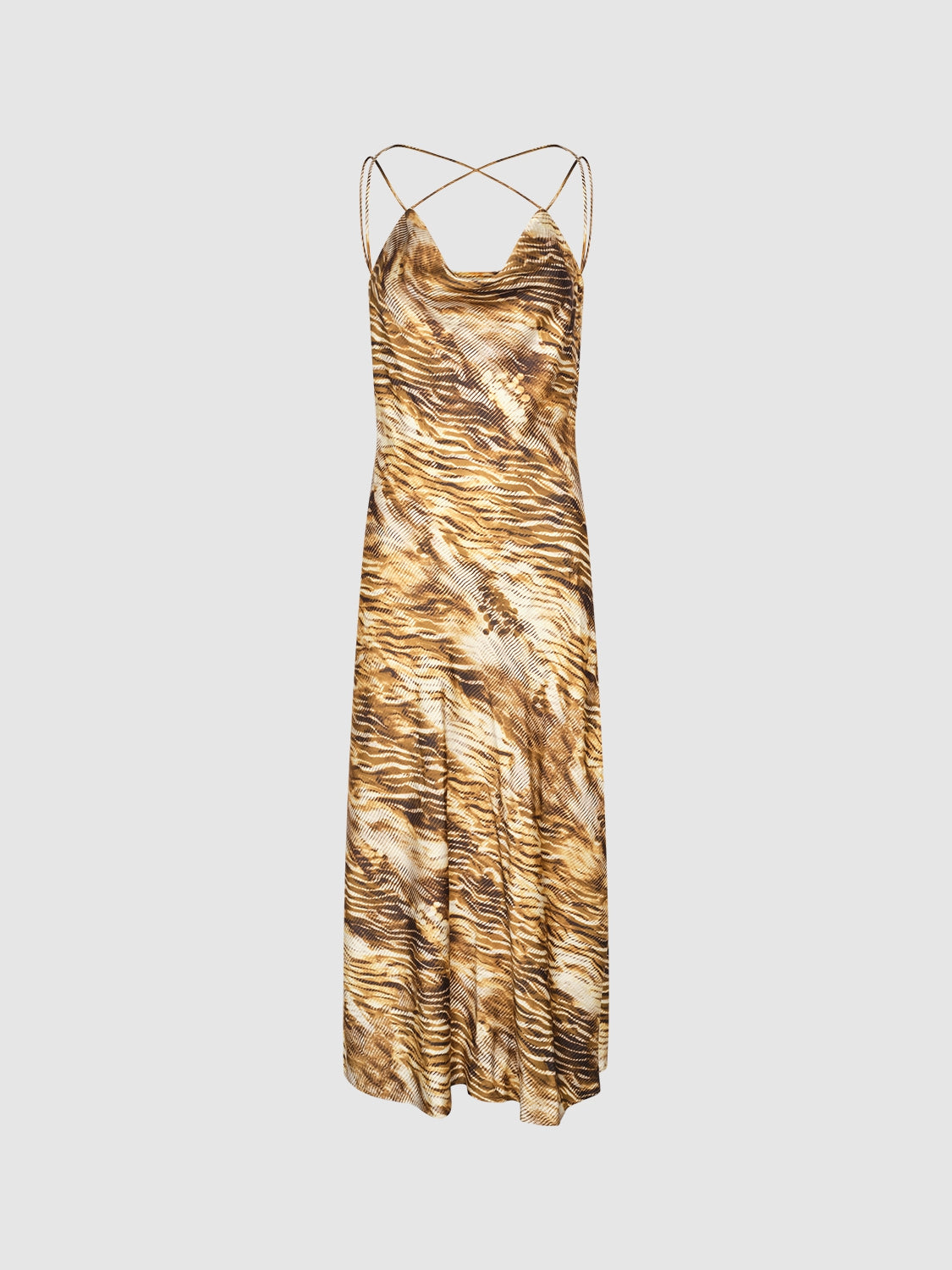 Leopard Printed A-Line Cami Dress