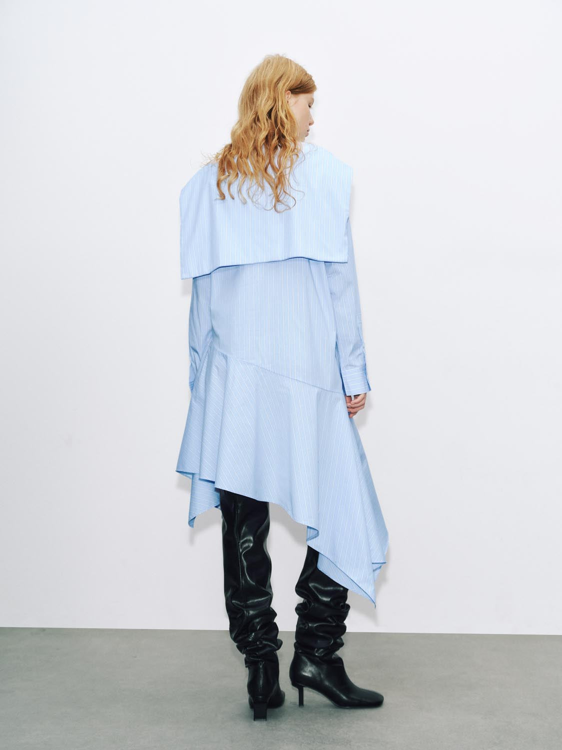 Scarf Décor Irregular Hem A-Line Maxi Dresses