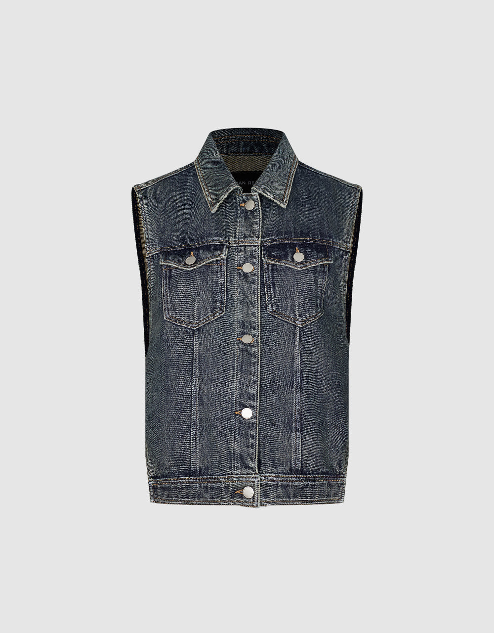 Lapel Denim Waistcoat