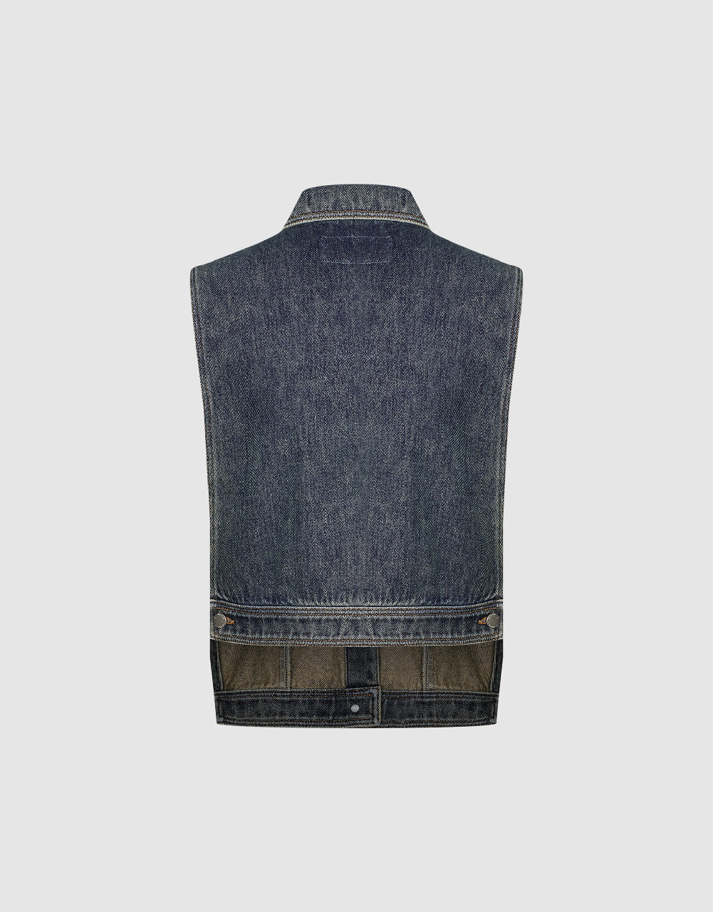 Lapel Denim Waistcoat