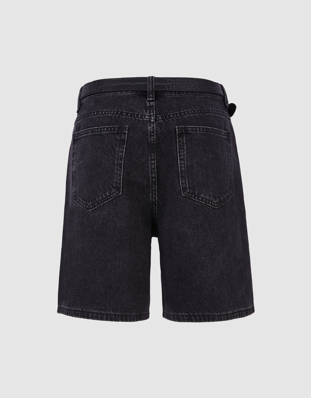 Denim Shorts With Belt