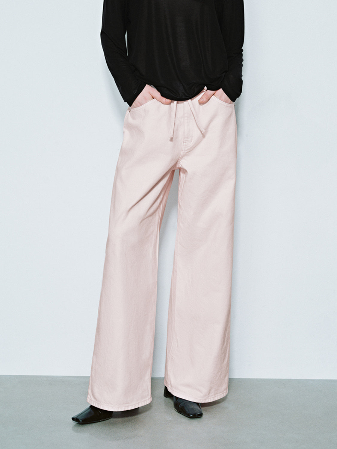 Wide-Leg Denim Jeans
