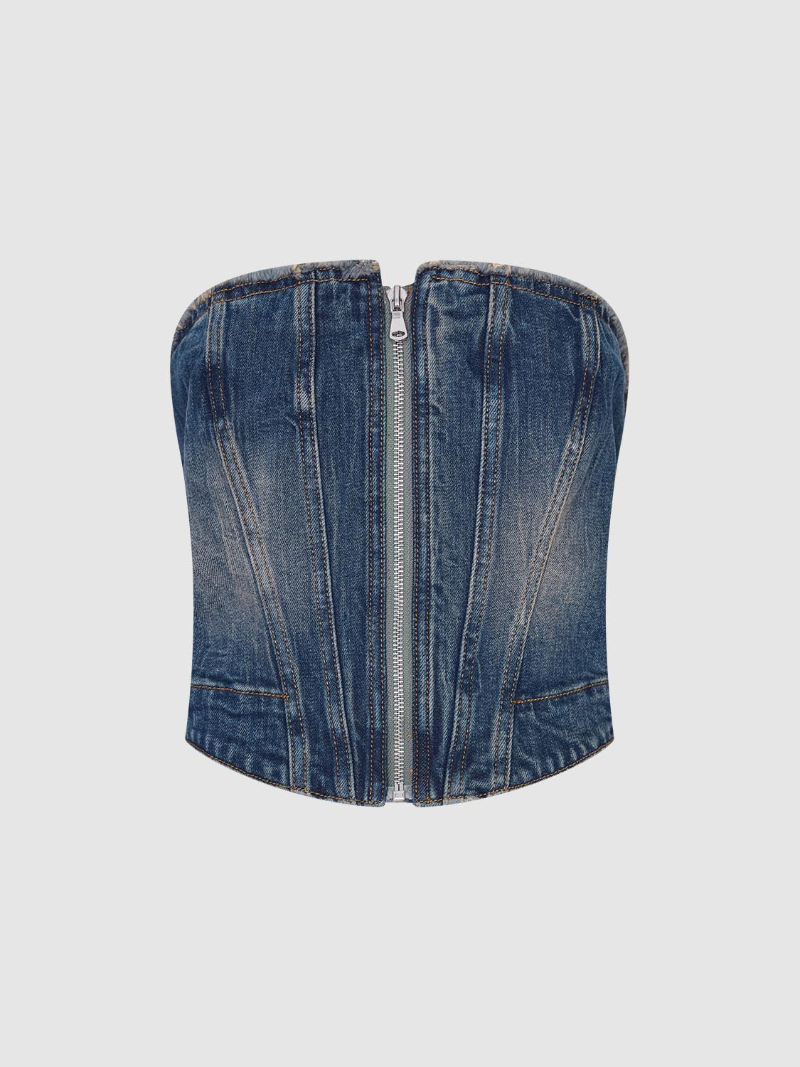 Denim Bandeau Tops
