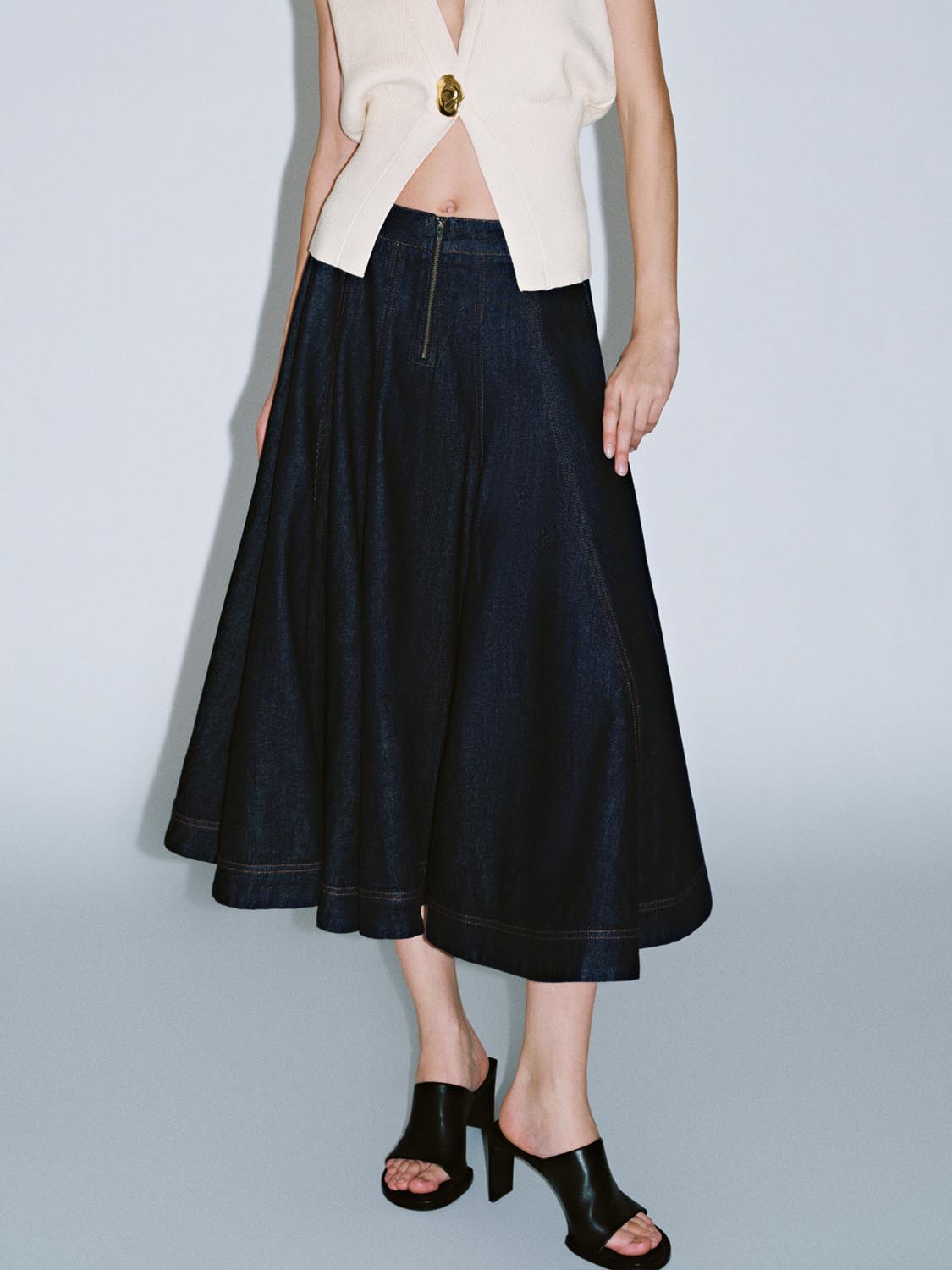 Denim Maxi Skirts