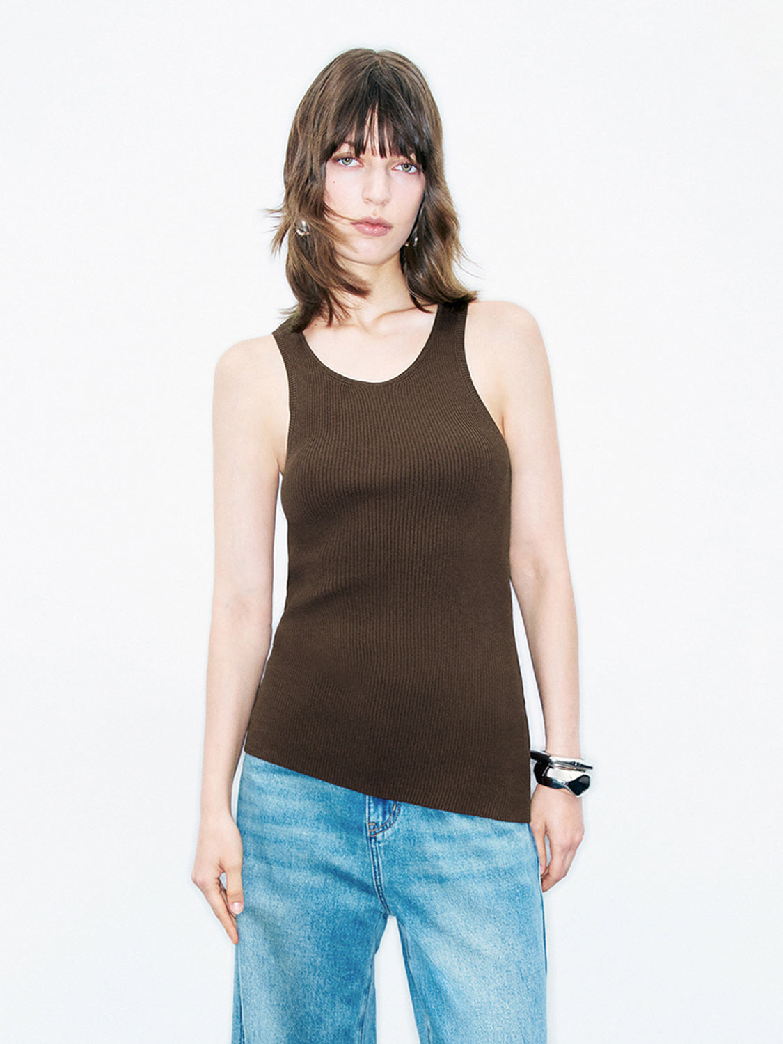 Sleeveless Knitted T-Shirts