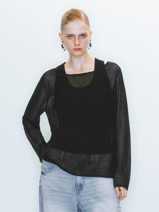 2 In 1 Knitted T-Shirts