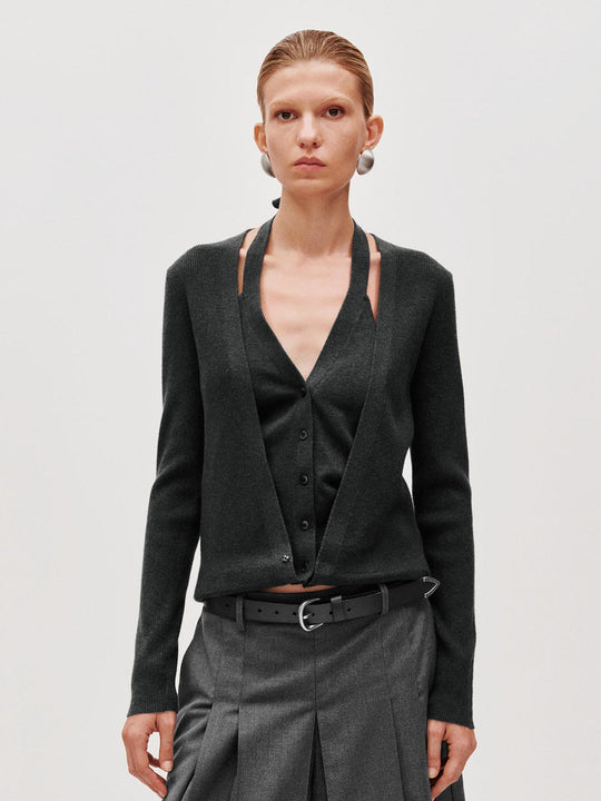 2 In 1 Knitted Cardigans