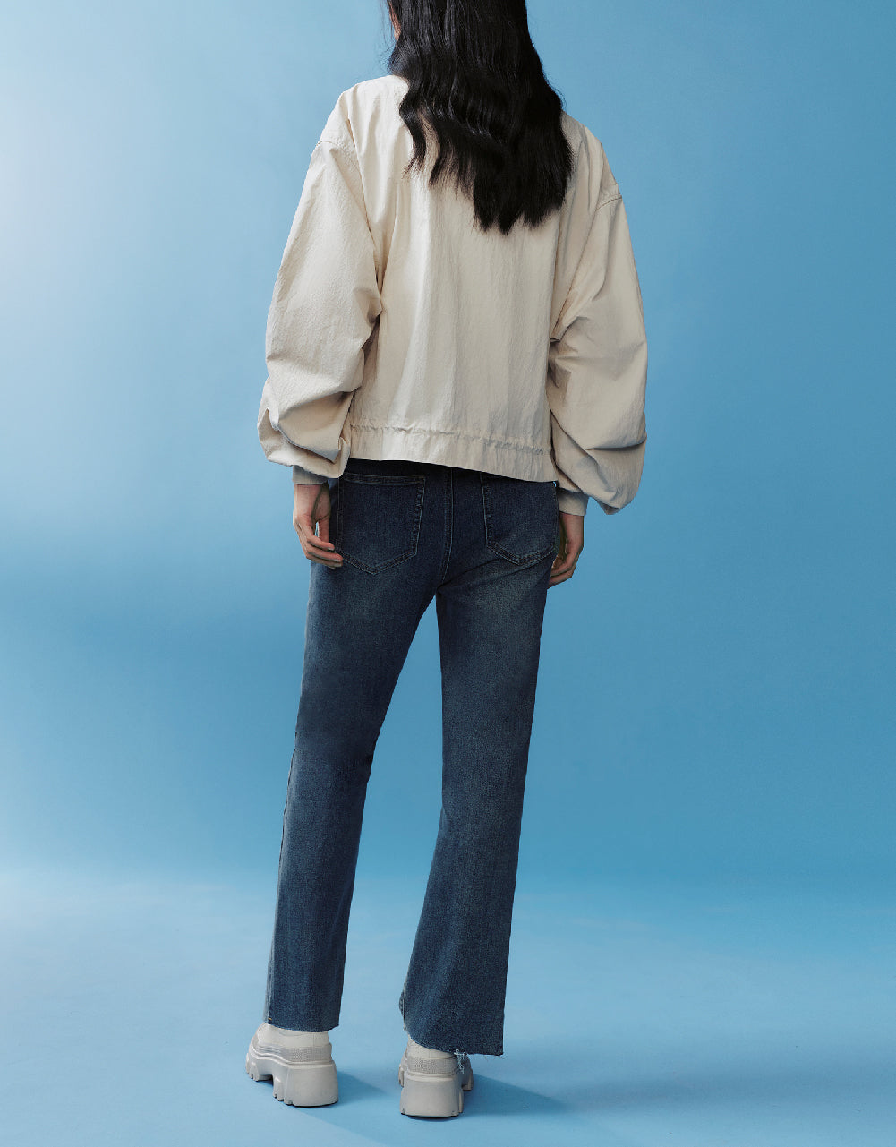 Zipper Front Oversized Jacket