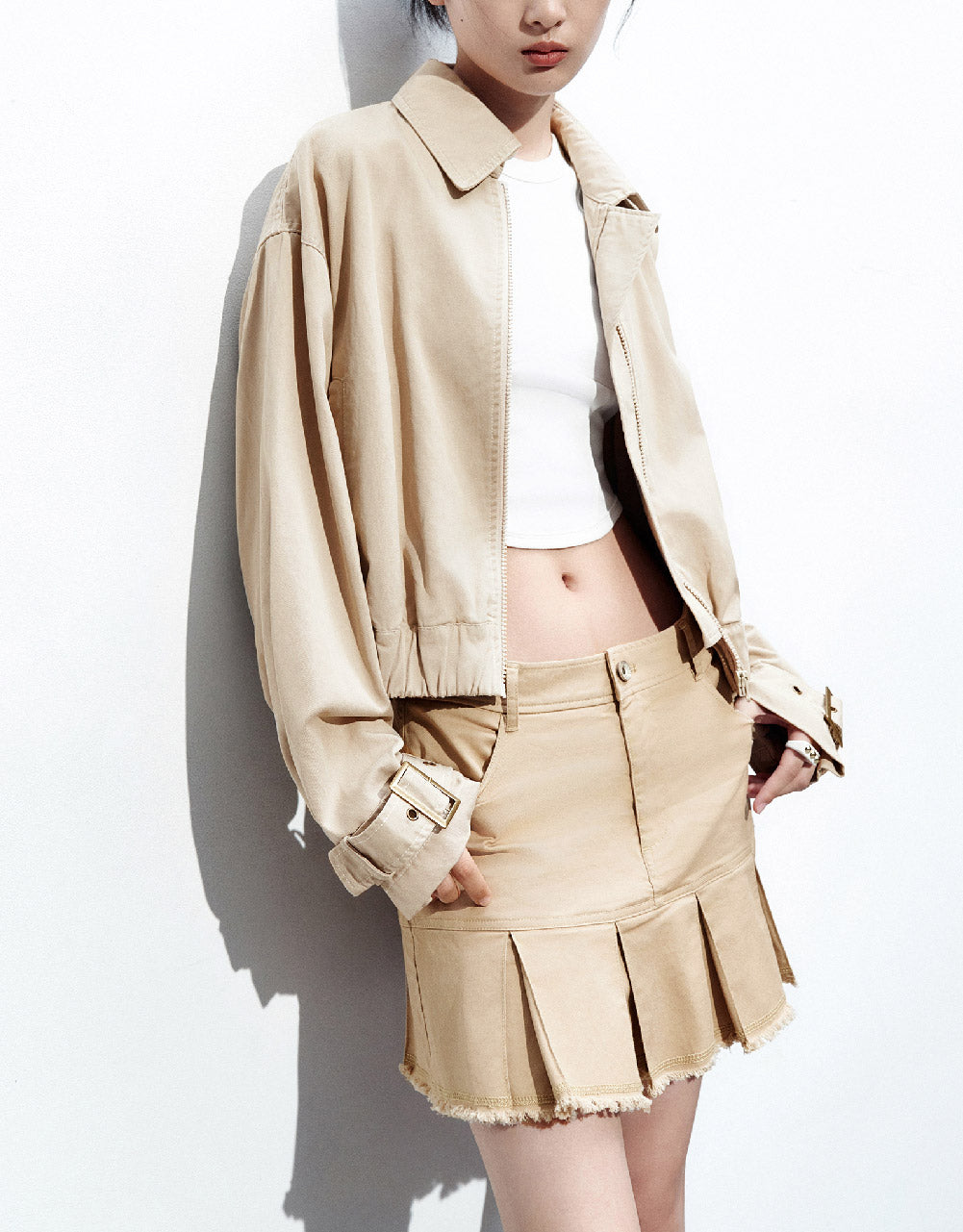 Drop Shoulder Sleeve Jacket