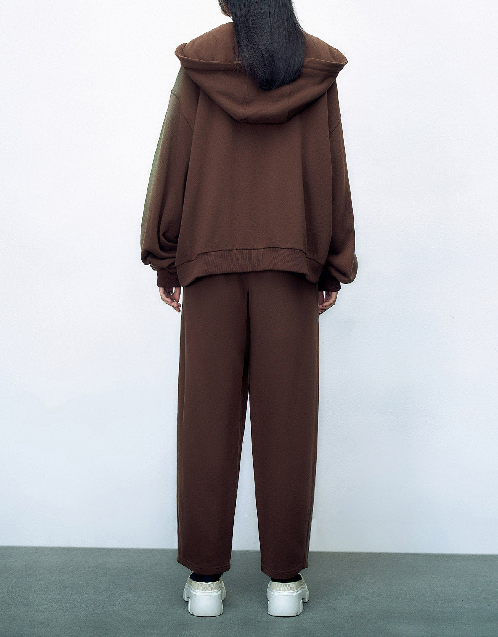 Zipper Front Hooded Jacket