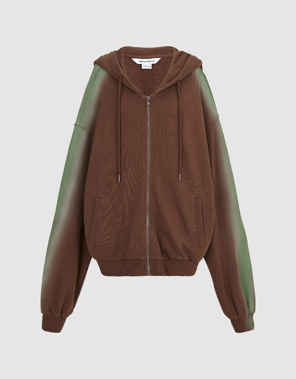 Zipper Front Hooded Jacket
