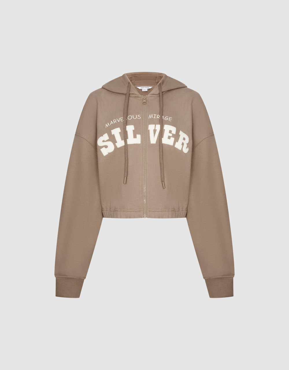 Letter Print Hooded Jacket