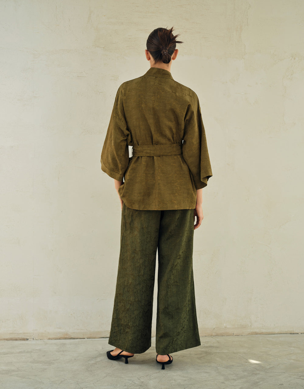 Open Front Jacket With Belt