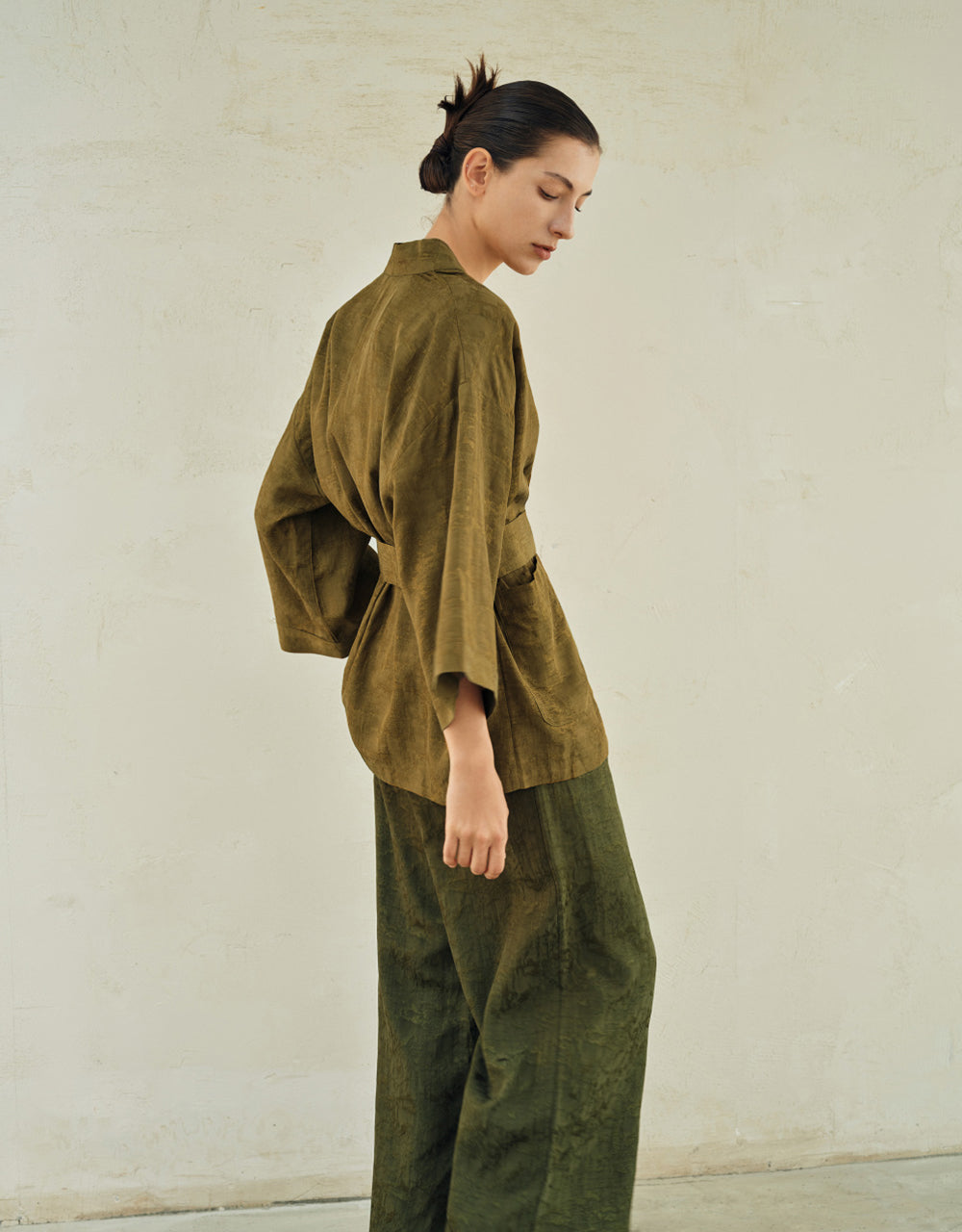 Open Front Jacket With Belt