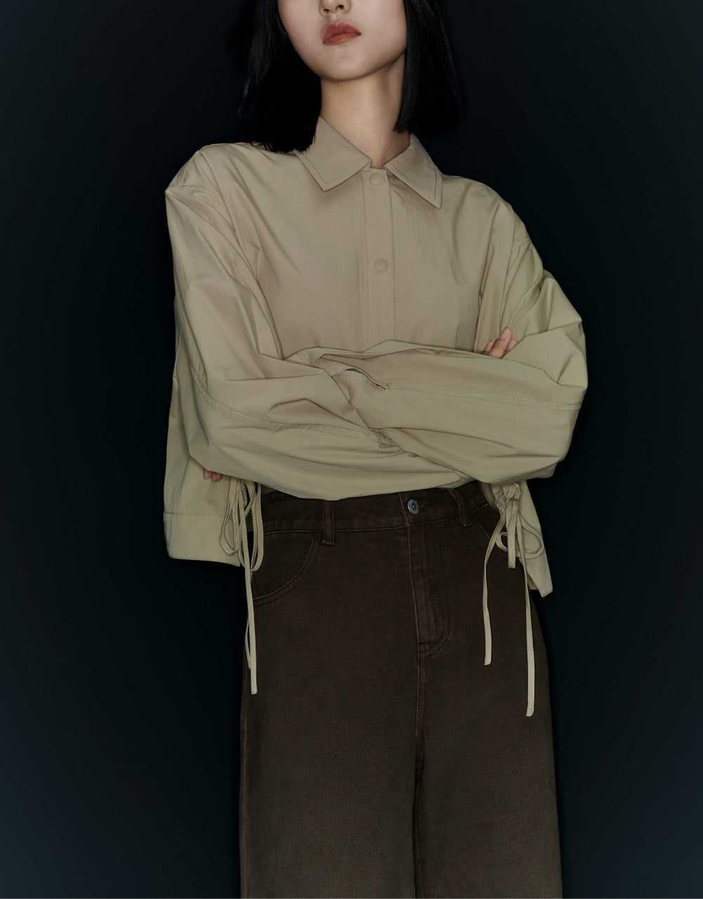 Drawstring Hem Shirt