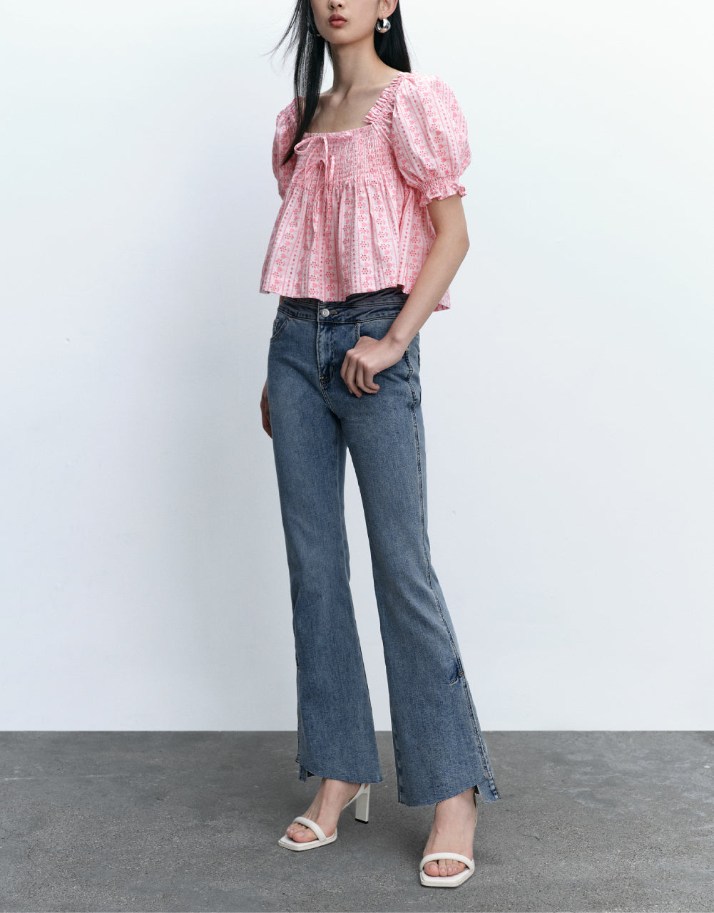 Floral Printed Puff Sleeve Blouse