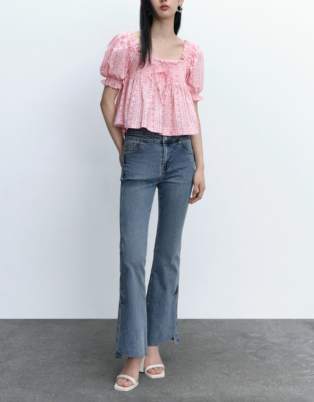 Floral Printed Puff Sleeve Blouse