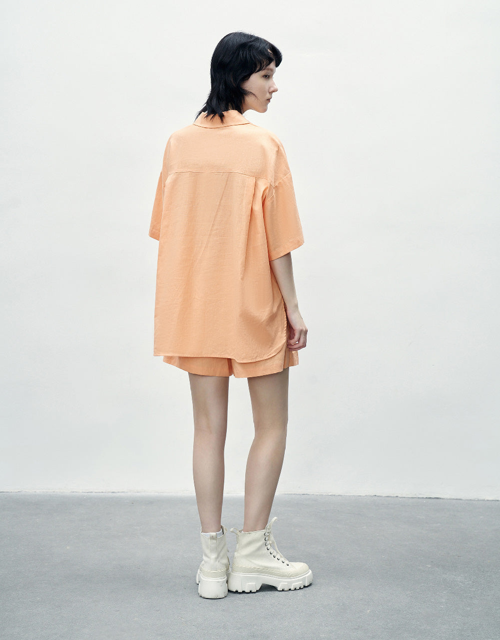 Drop Shoulder Sleeve Straight Shirt